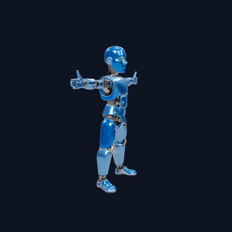 Blue Futuristic Robot model pack